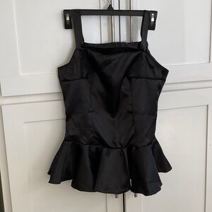 Elegant Black Peplum Top